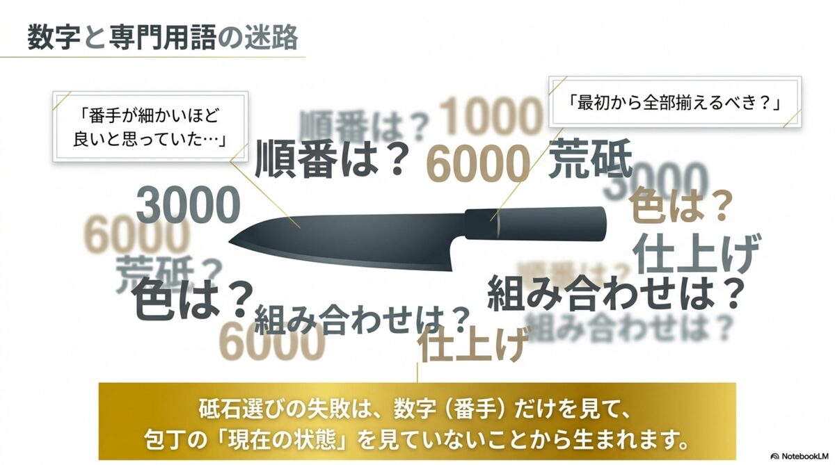 砥石番手の数字や順番で迷いやすいポイント