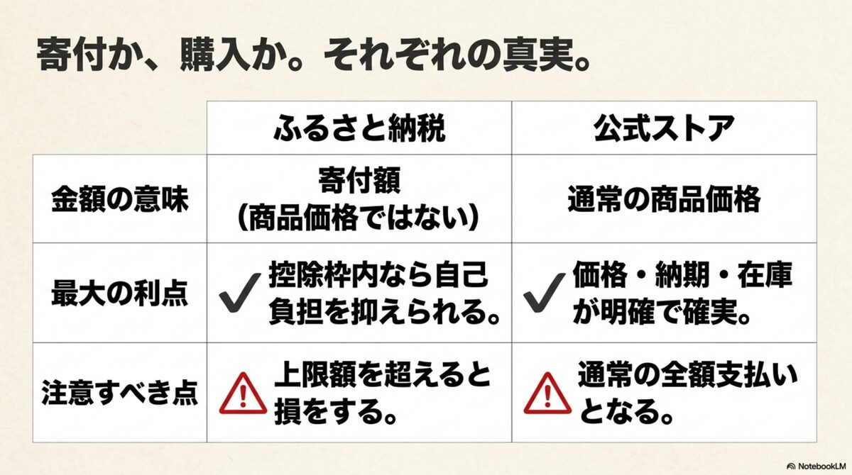 KISEKI包丁のふるさと納税の寄付額と公式ストア購入価格の違い