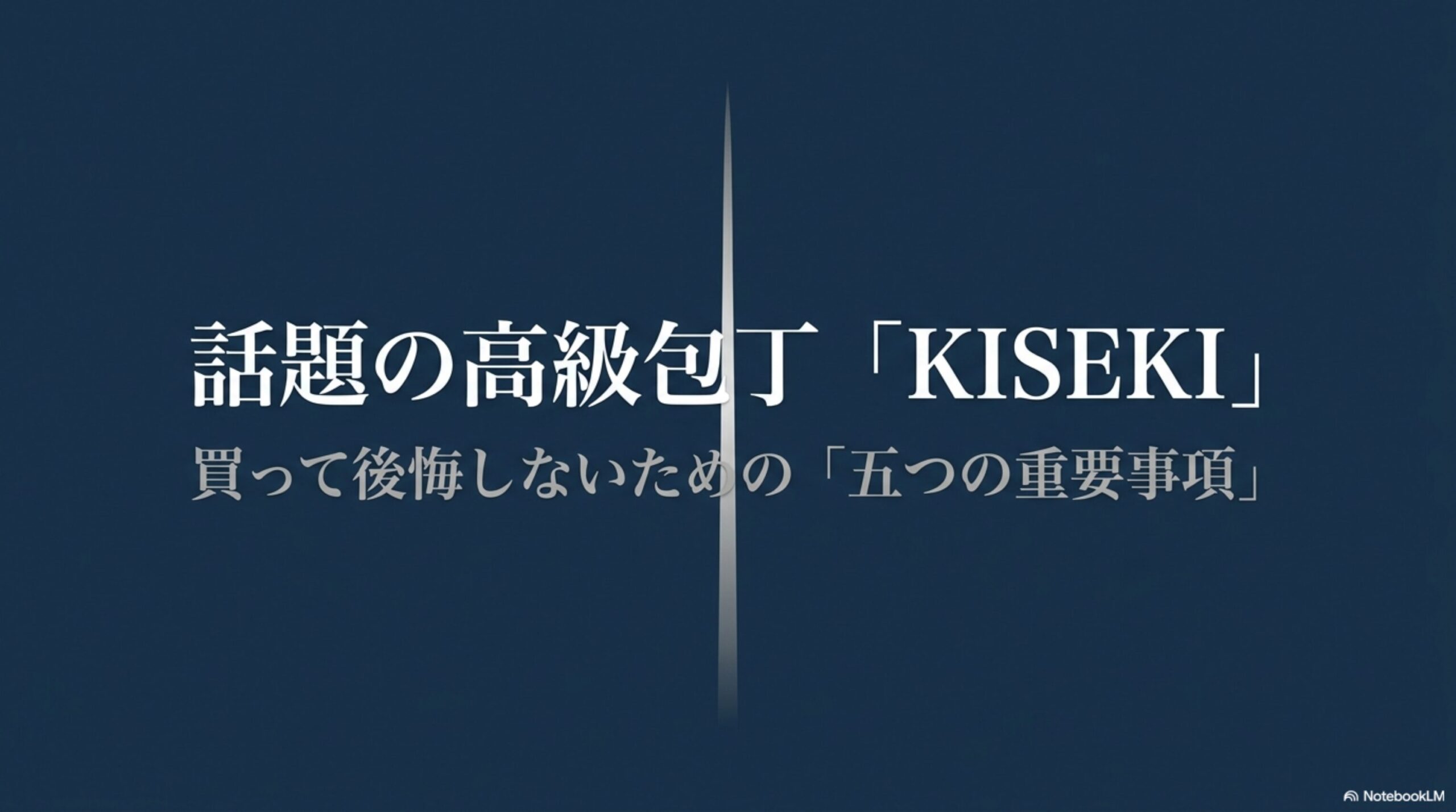 テレビで話題になったKISEKI包丁を購入前に確認する重要項目