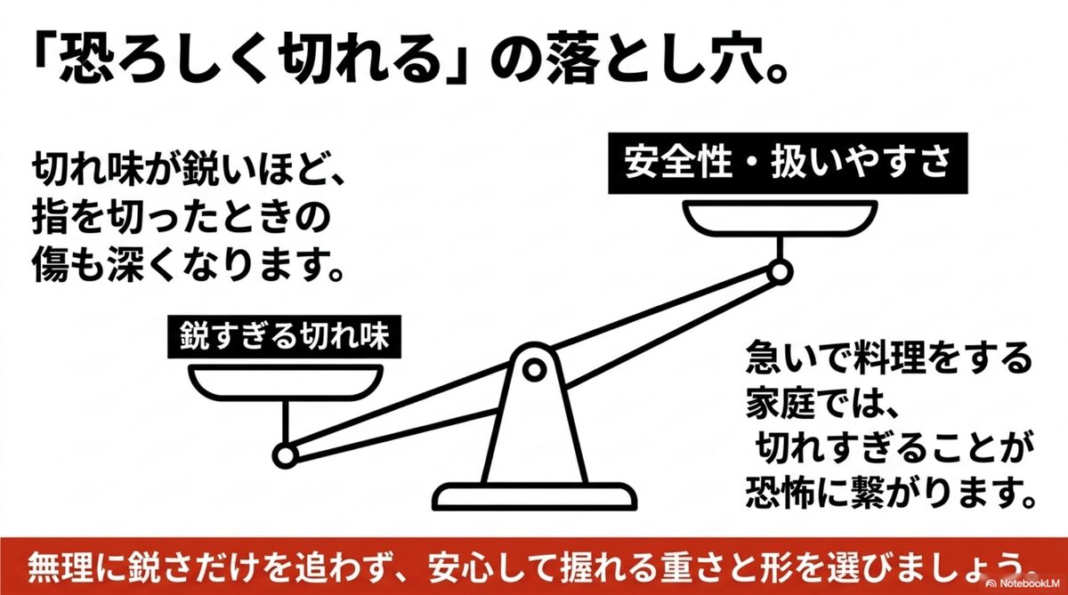 鋭すぎる切れ味より安全性と扱いやすさも大切
